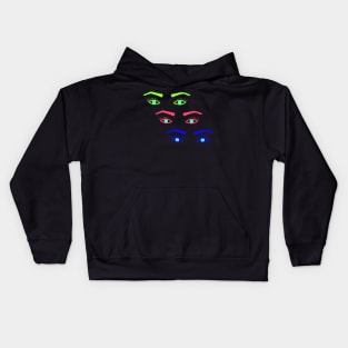 Neon Magical eyes Kids Hoodie